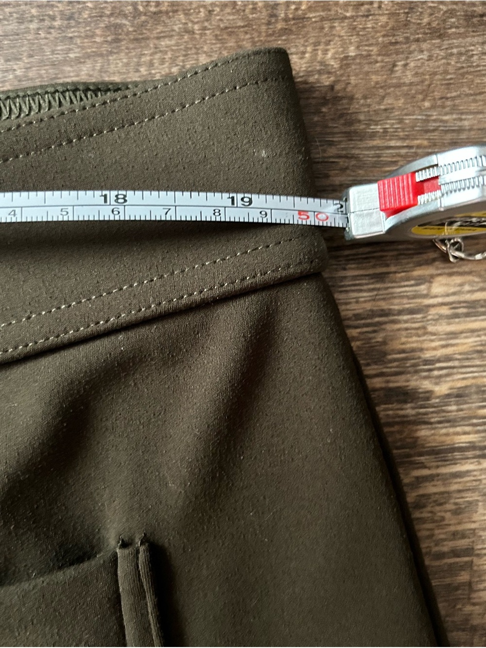 HALARA Wide Leg Olive Green Faux Button-Front Pants NWOT - Picture 6 of 10
